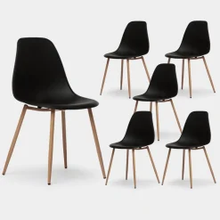 Klast Home Packs 6 Sillas Polipropileno|Sillas De Exterior>Nina Negro