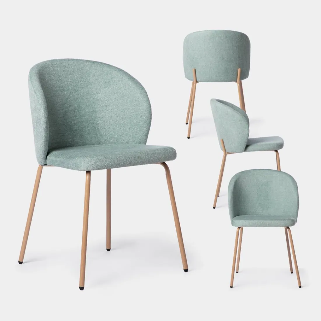 Klast Home Packs 4 Sillas Tapizadas|Sillas De Comedor Y Cocina>Norah Menta