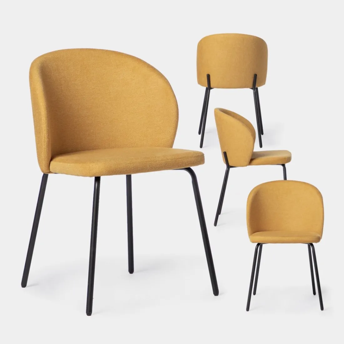 Klast Home Packs 4 Sillas Tapizadas|Sillas De Comedor Y Cocina>Norah Mostaza