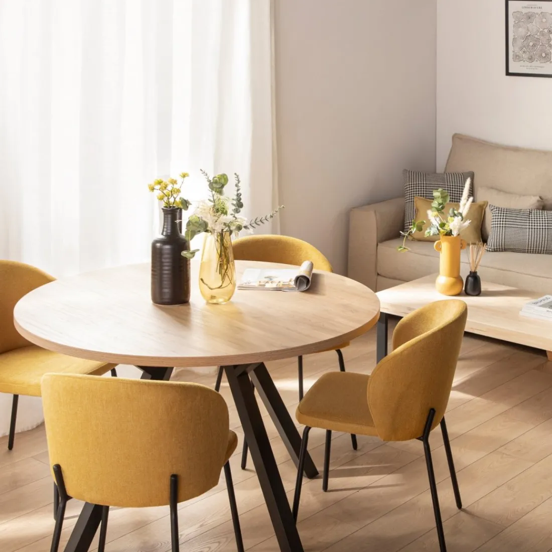 Klast Home Packs 4 Sillas Tapizadas|Sillas De Comedor Y Cocina>Norah Mostaza