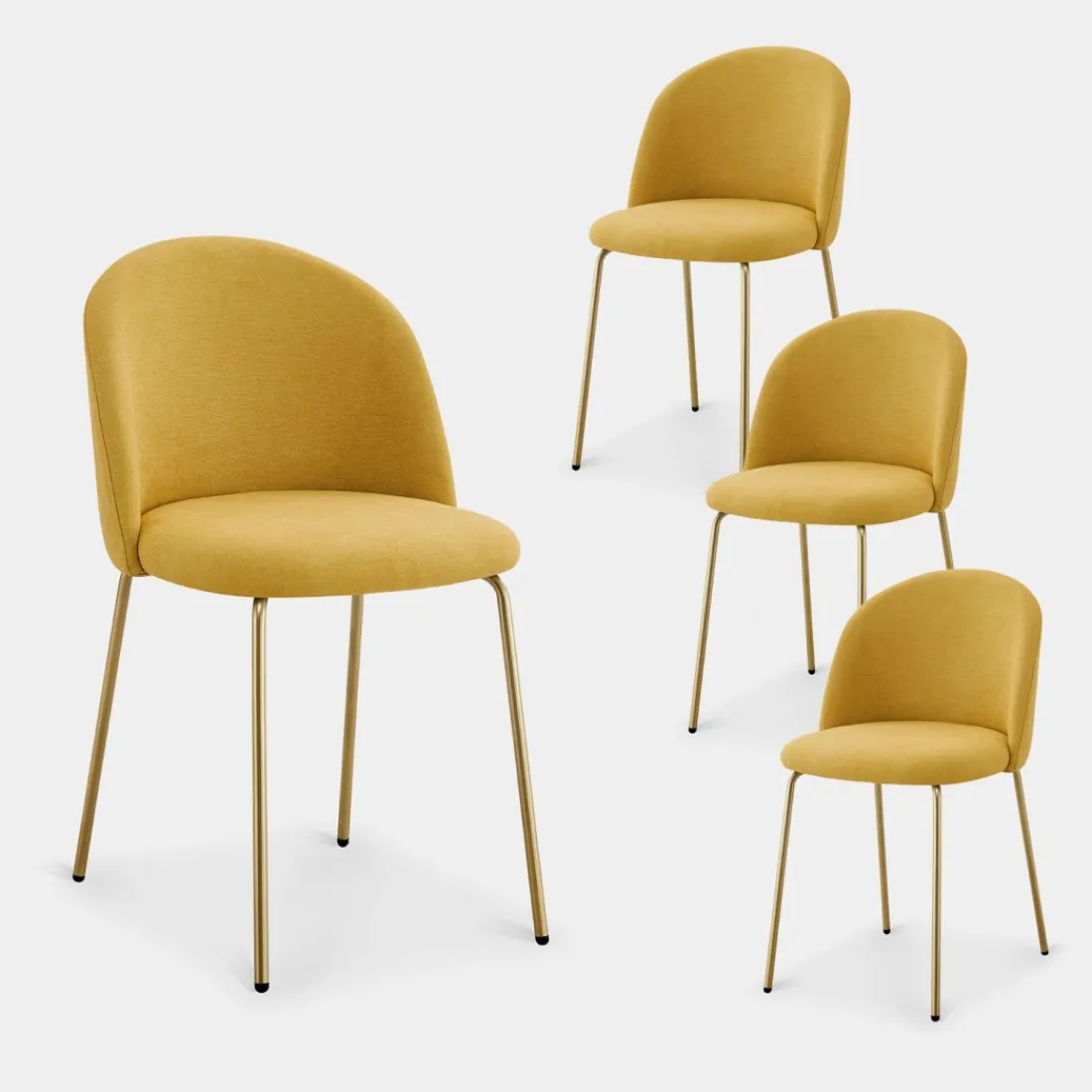 Klast Home Packs 4 Sillas Tapizadas|Sillas De Comedor Y Cocina>Olivia Mostaza