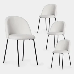 Klast Home Packs 4 Sillas Tapizadas|Sillas De Comedor Y Cocina>Olivia Gris perla
