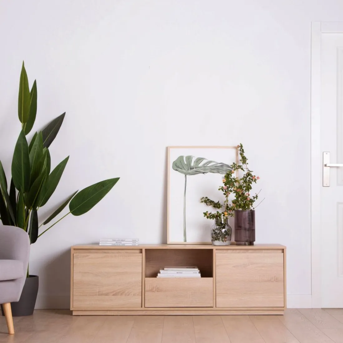 Klast Home Muebles Tv>Oslo Natural/Natural/blanco