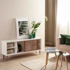 Klast Home Muebles Tv>Palm Natural/Blanco