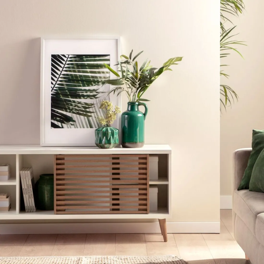 Klast Home Muebles Tv>Palm Natural/Blanco