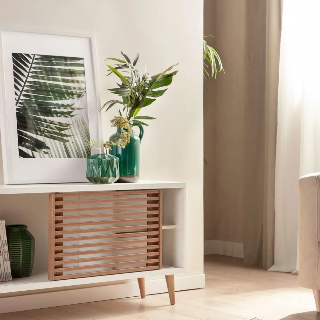 Klast Home Muebles Tv>Palm Natural/Blanco