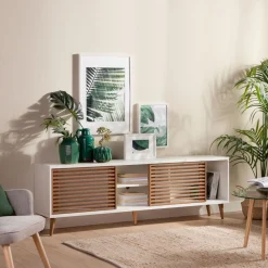 Klast Home Muebles Tv>Palm Natural/Blanco