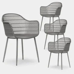 Klast Home Packs 4 Sillas Polipropileno|Sillas De Exterior>Soren Gris
