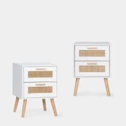 Klast Home Packs De 2 Mesitas De Noche|Mesitas De Noche>Tahiti Blanco