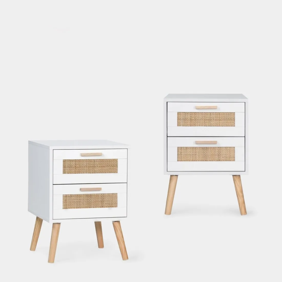 Klast Home Packs De 2 Mesitas De Noche|Mesitas De Noche>Tahiti Blanco