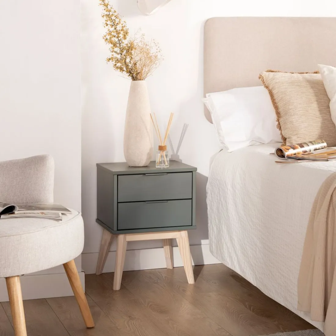 Klast Home Packs De 2 Mesitas De Noche|Mesitas De Noche>Troy Verde antracita