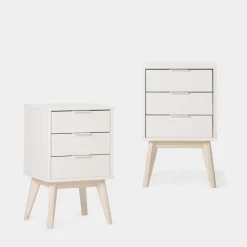 Klast Home Packs De 2 Mesitas De Noche|Mesitas De Noche>Troy Blanco