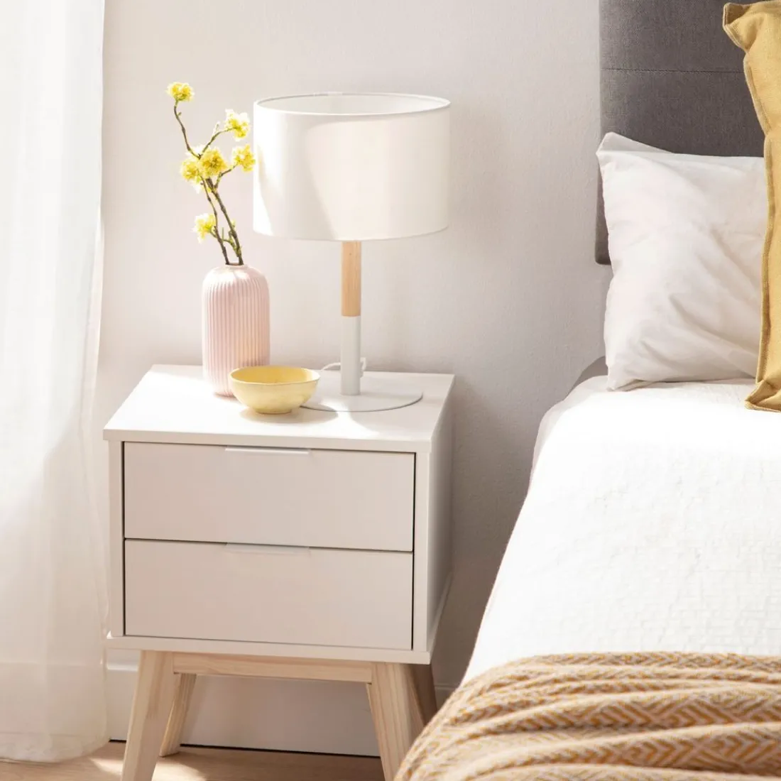 Klast Home Packs De 2 Mesitas De Noche|Mesitas De Noche>Troy Blanco