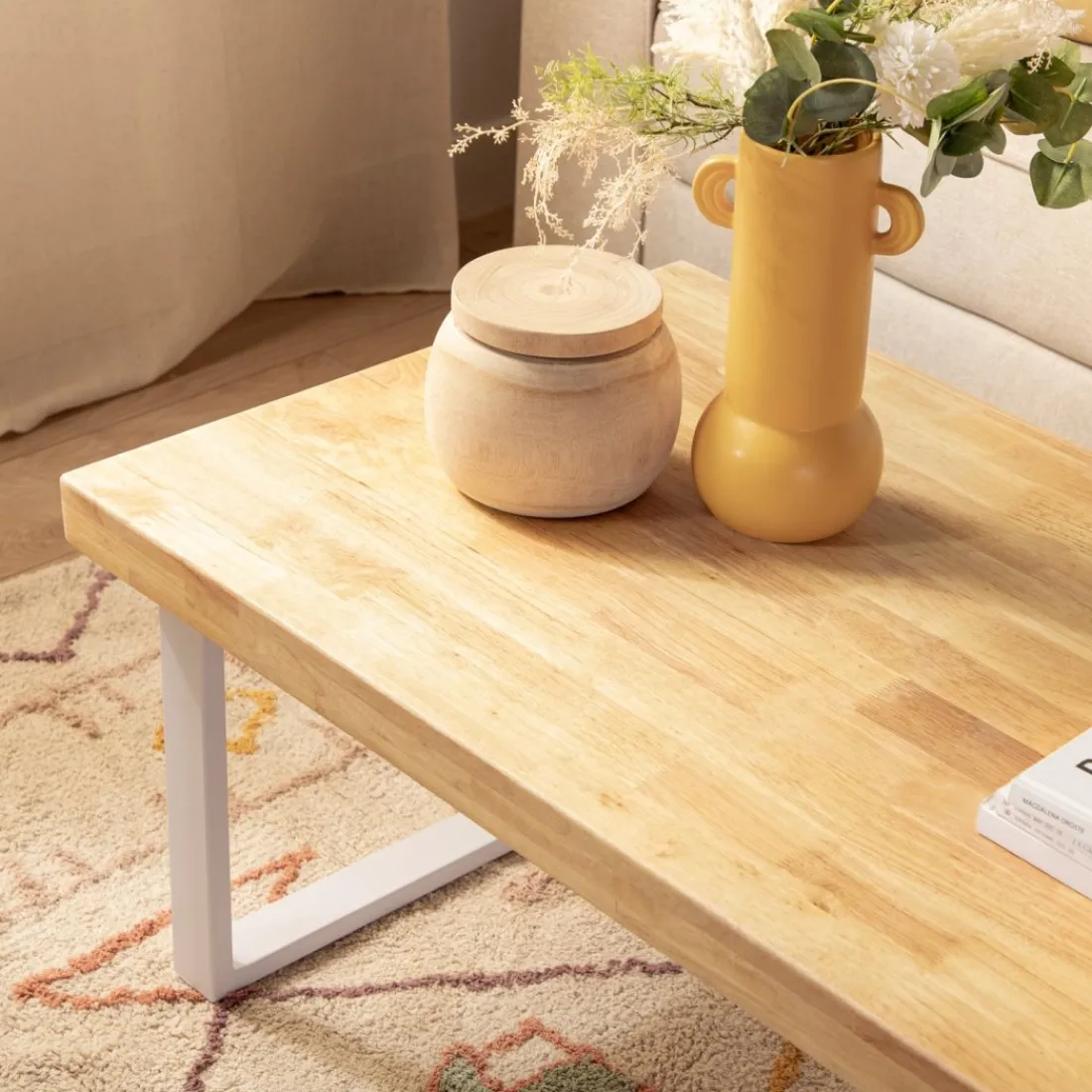 Klast Home Mesas De Centro>Yanin Natural/Blanco