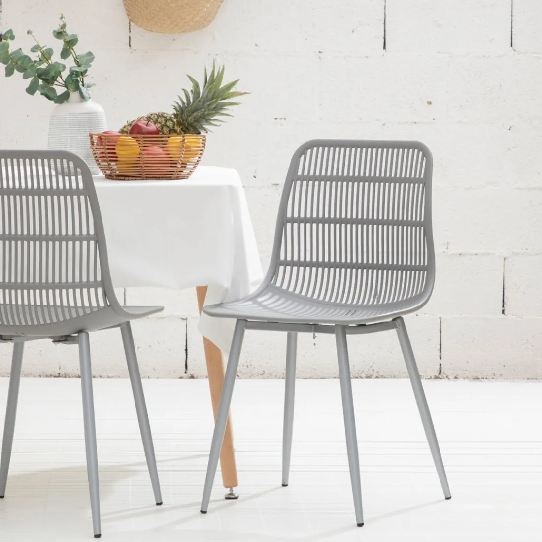 Klast Home Packs 4 Sillas Polipropileno|Sillas De Exterior>Zoe Gris